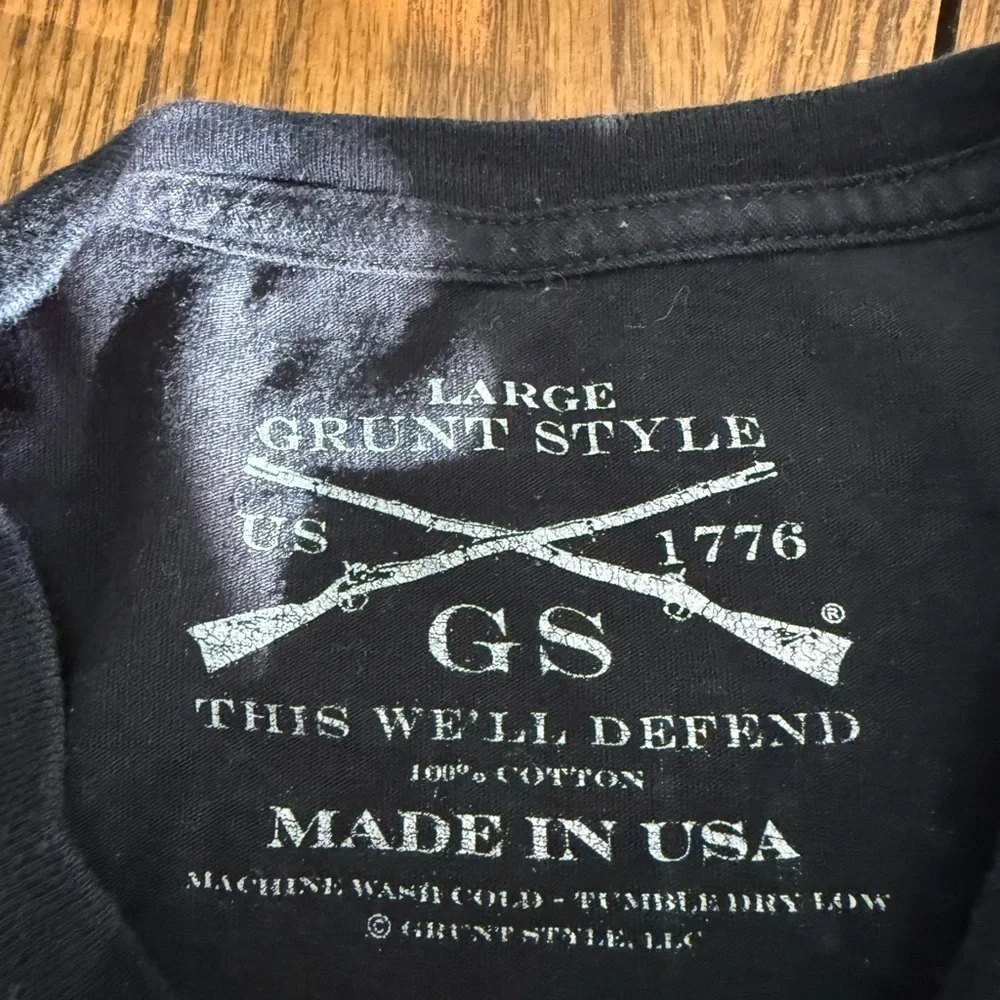 Grunt Style  DAD Black Graphic T-Shirt - Picture 2 of 7